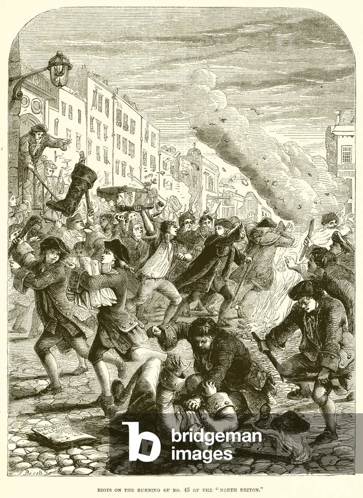 Riots on the burning of no. 45 of the 