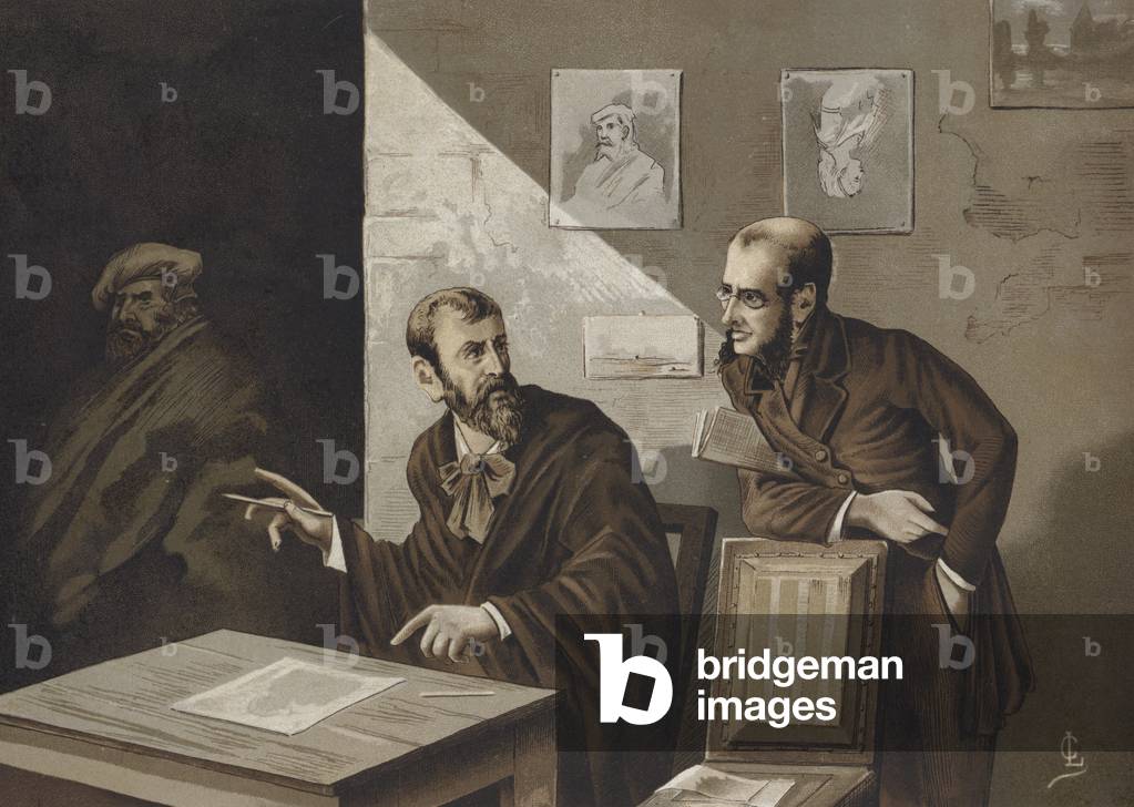 Madness and hallucination of an English painter (chromolitho)