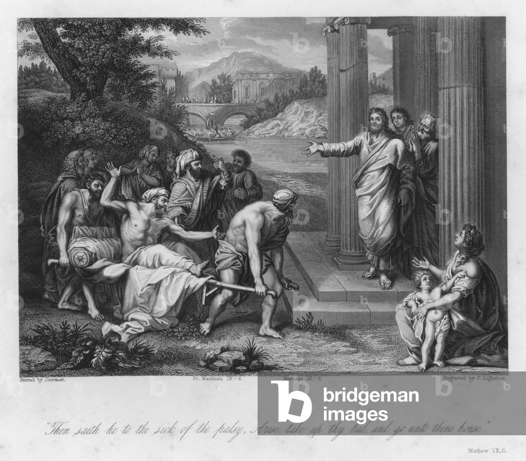 The Palsied Man cured, Matthew IX, 6 (engraving)