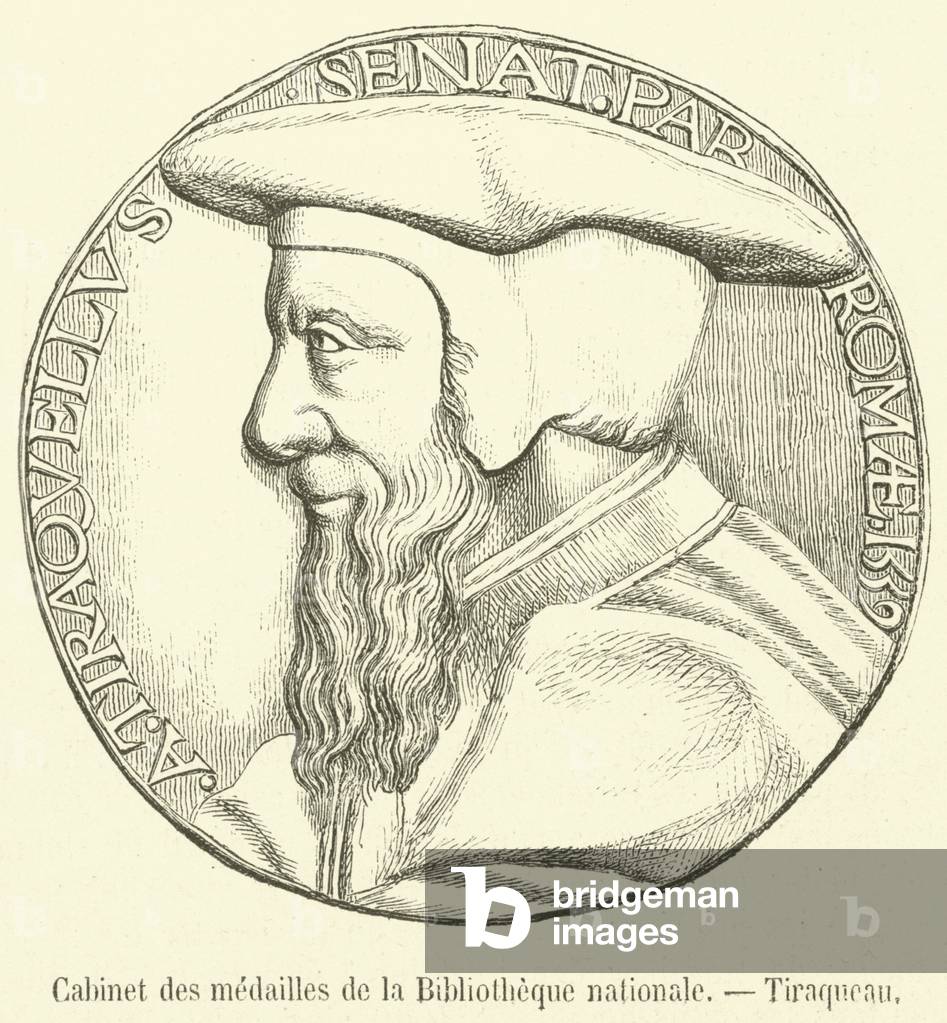 Cabinet des medailles de la Bibliotheque nationale, Tiraqueau (engraving)