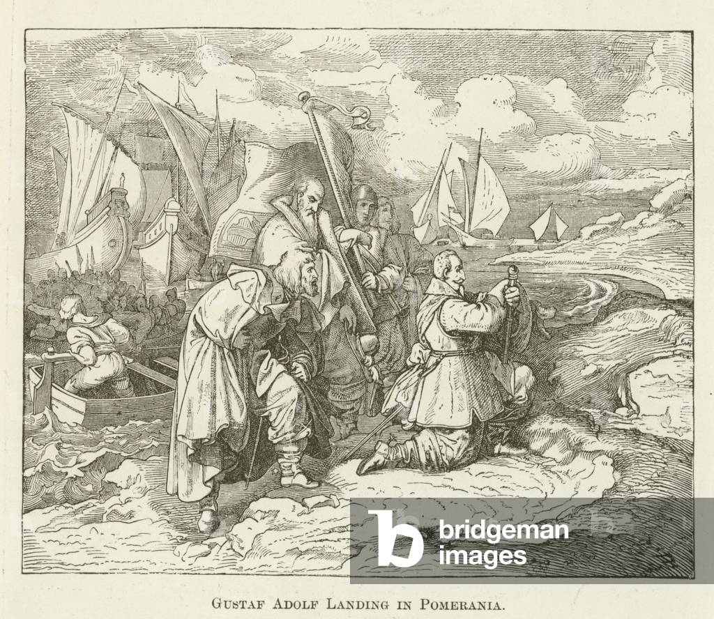 Gustaf Adolf Landing in Pomerania (engraving)