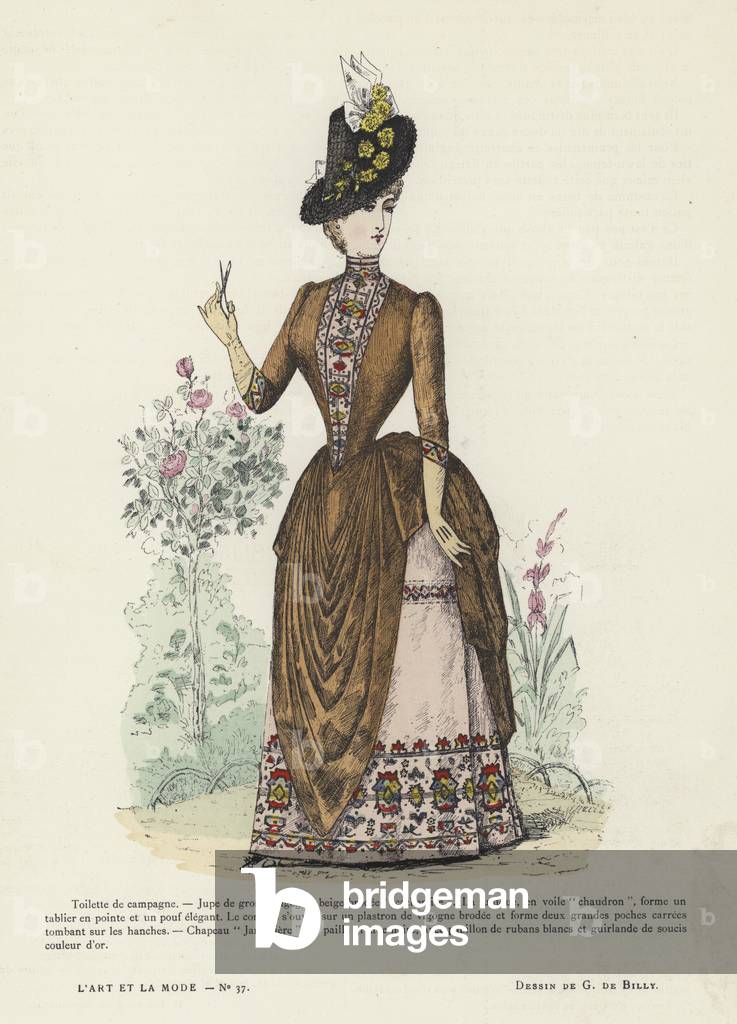 French fashion plate, 1885-86 (colour litho)