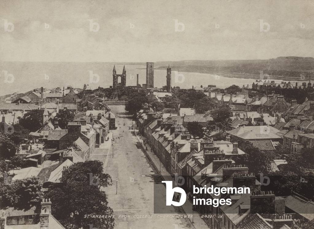 St Andrews from College Church Tower (b/w photo)