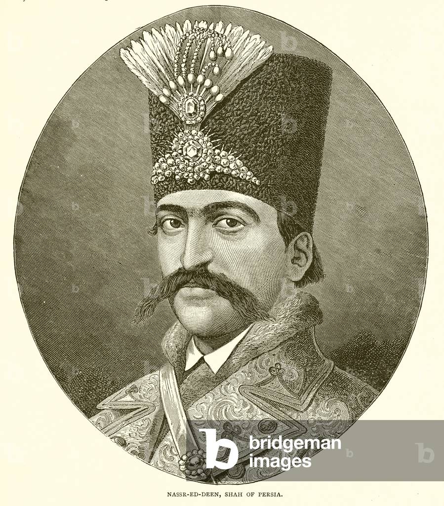 Nasser ed Deen, Shah of Persia (engraving)