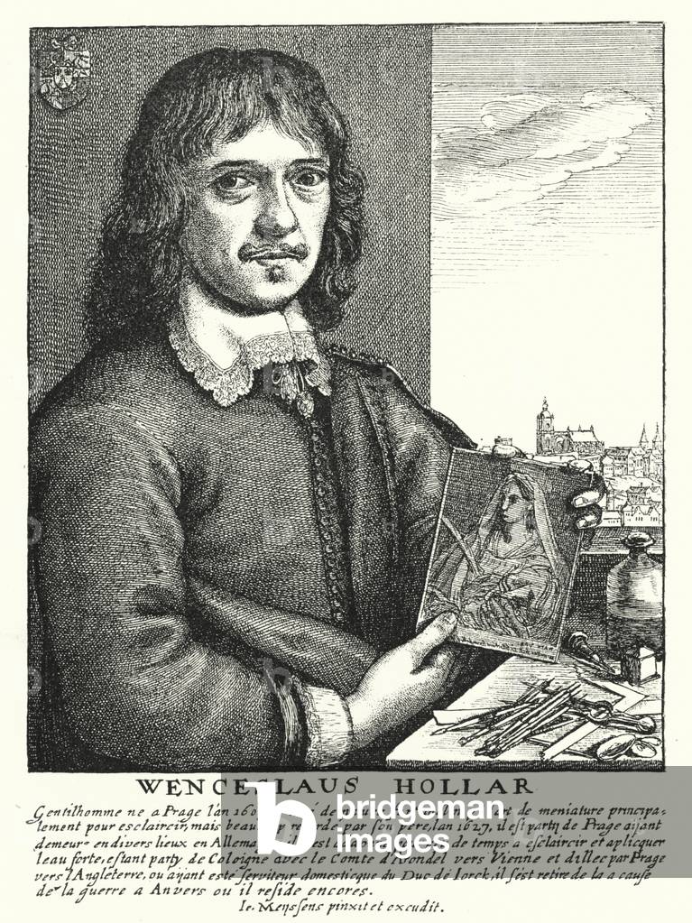 Wenceslaus Hollar, Bohemian draughtsman, etcher and illustrator (engraving)