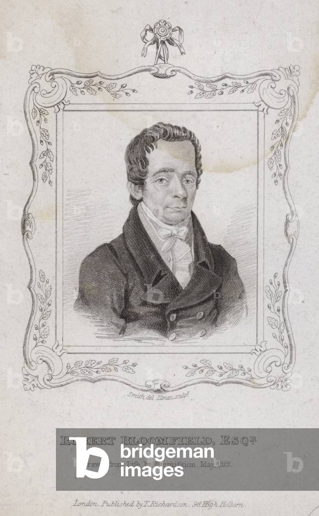 Robert Bloomfield, English poet, 1822 (engraving)