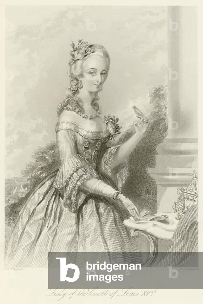 Lady of the Court of Louis XVth (engraving)