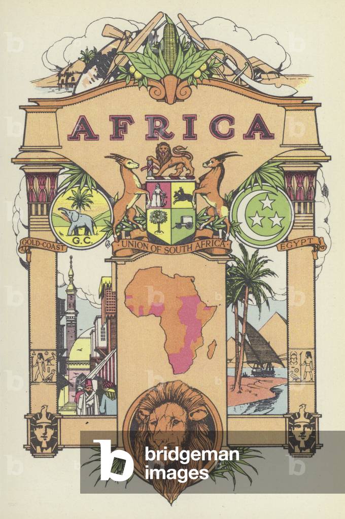 Africa (colour litho)