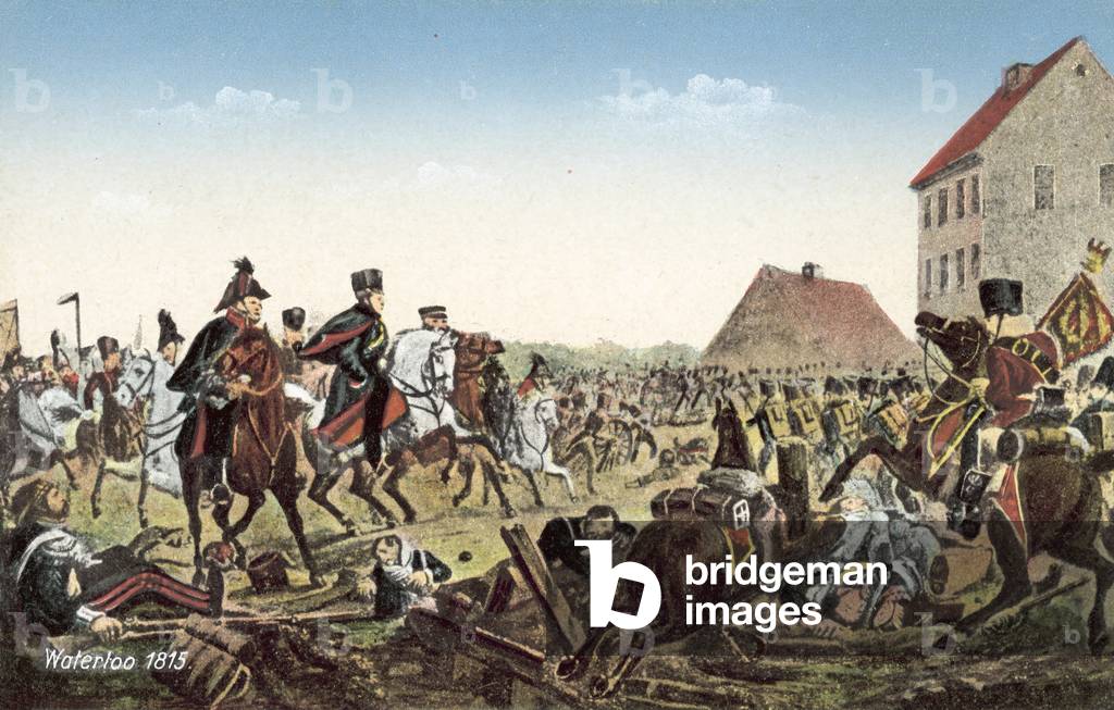 Waterloo 1815, Battle of Mont St Jean (colour litho)