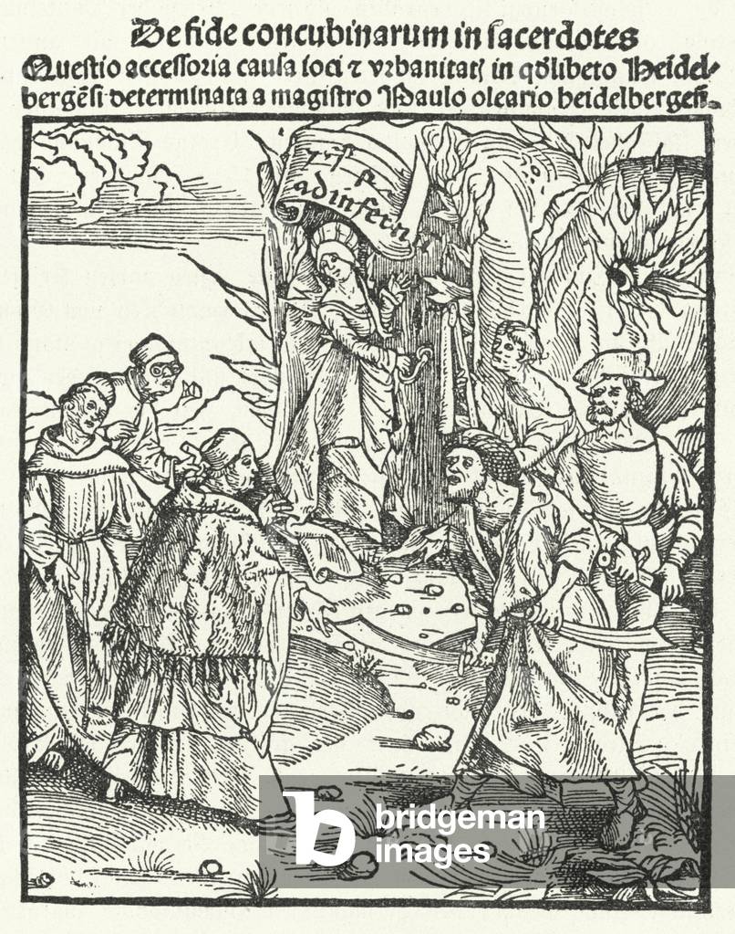 Illustration from a work by Jakob Wimpfeling (engraving)