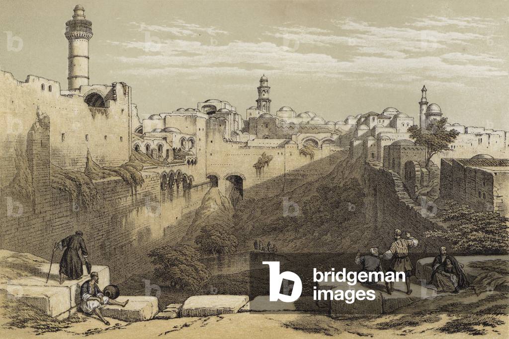 The Pool of Bethesda (colour litho)