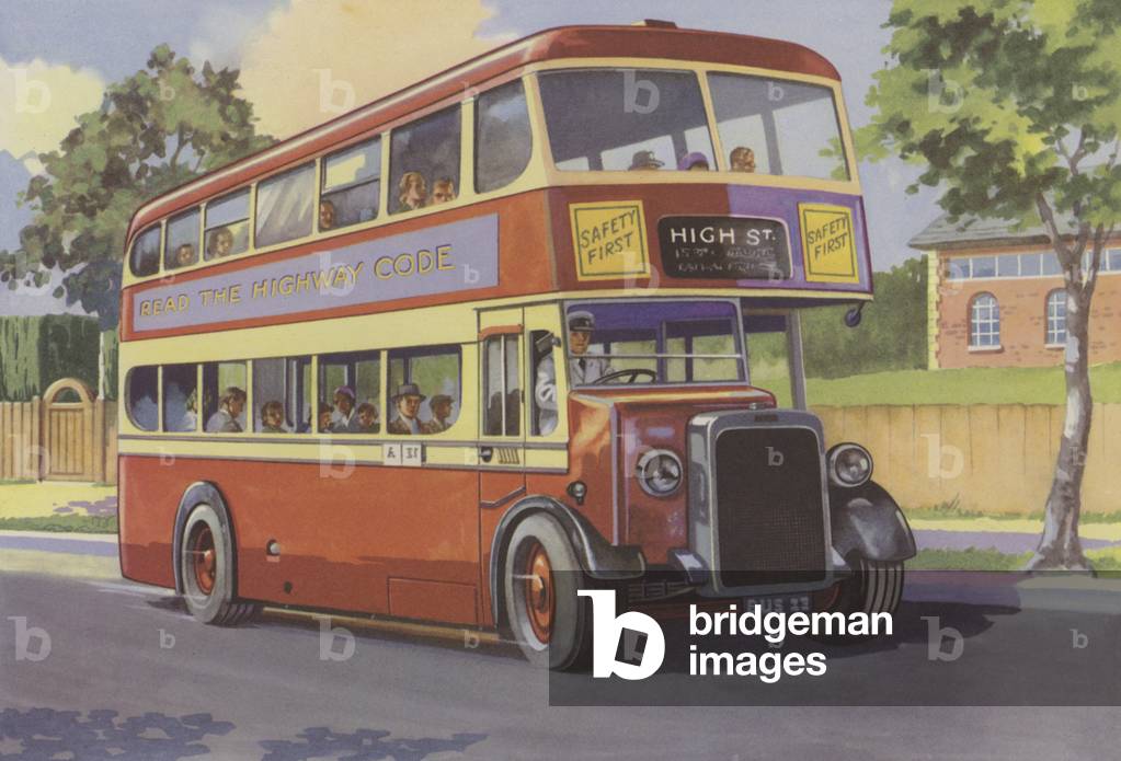 Bus (colour litho)