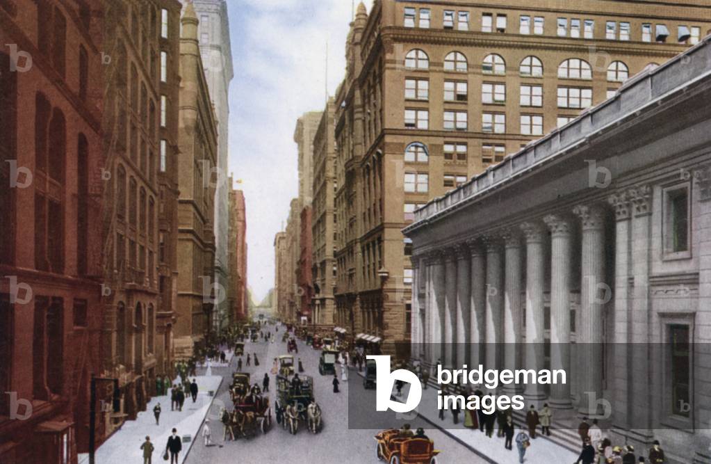 La Salle Street, from Board of Trade Building (colour photo)