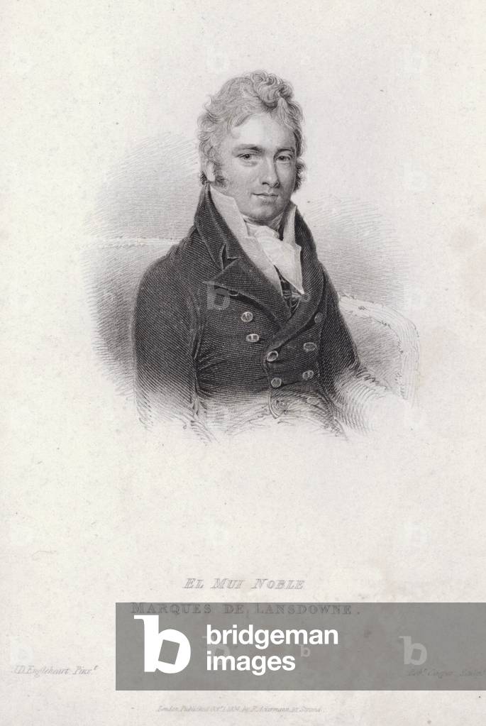 Henry Petty-Fitzmaurice, 3rd Marquess of Lansdowne, English Whig politician, Home Secretary and Chancellor of the Exchequer (engraving)