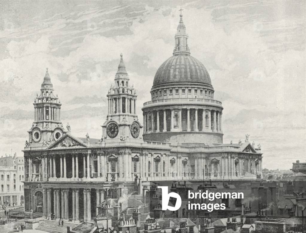 St. Paul's Cathedral (b/w photo)