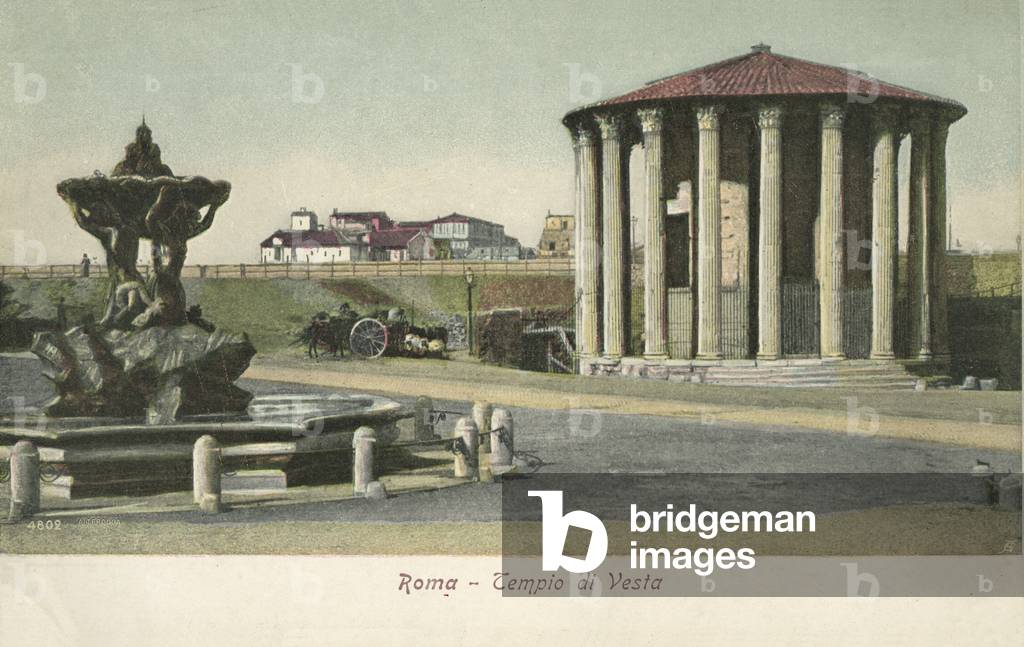 Rome, Italy, Tempio Di Vesta (colour photo)