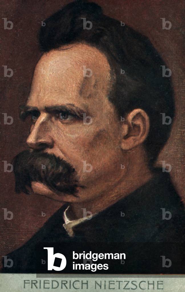 Friedrich Nietzsche (colour litho)