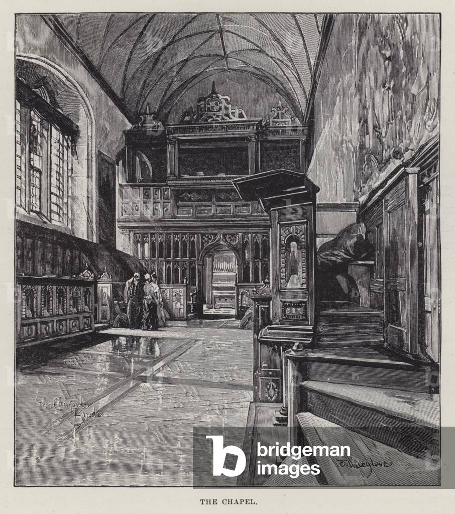 Knole House, The Chapel (litho)
