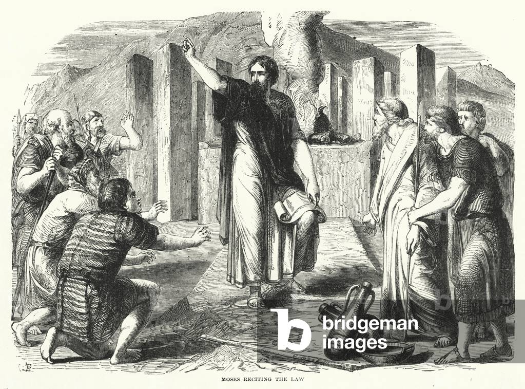 Moses reciting the Law (engraving)