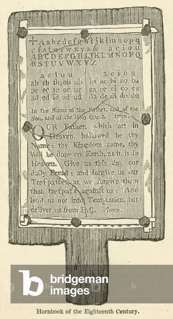 Hornbook of the Eighteenth Century (engraving)
