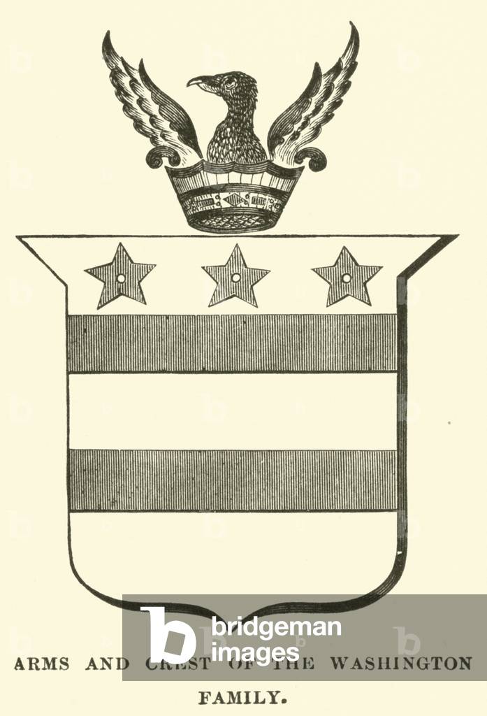Arms and Crest of the Washington Family (engraving)
