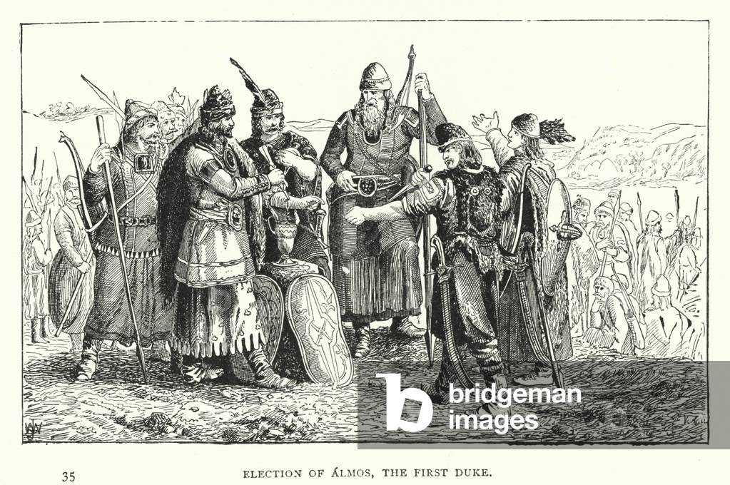 Election of Almos, the First Duke (engraving)