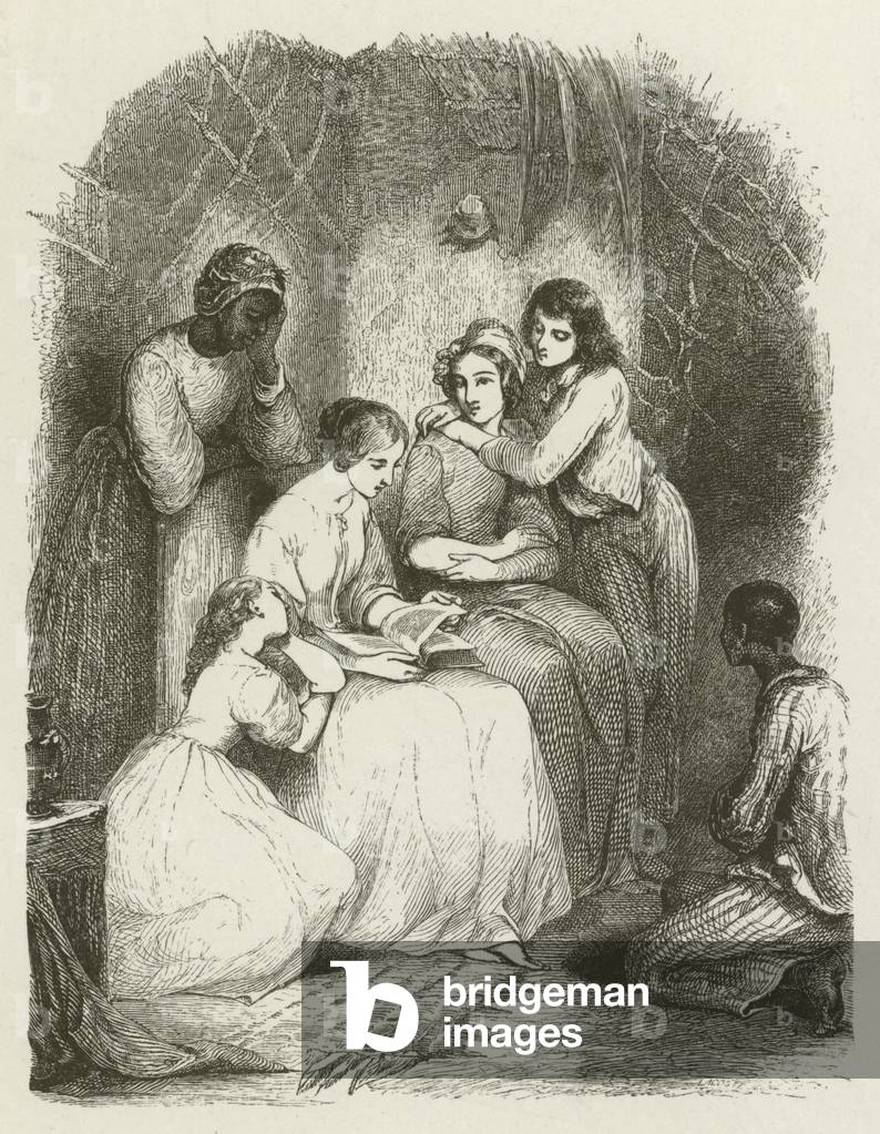 The reading of the Bible (engraving)