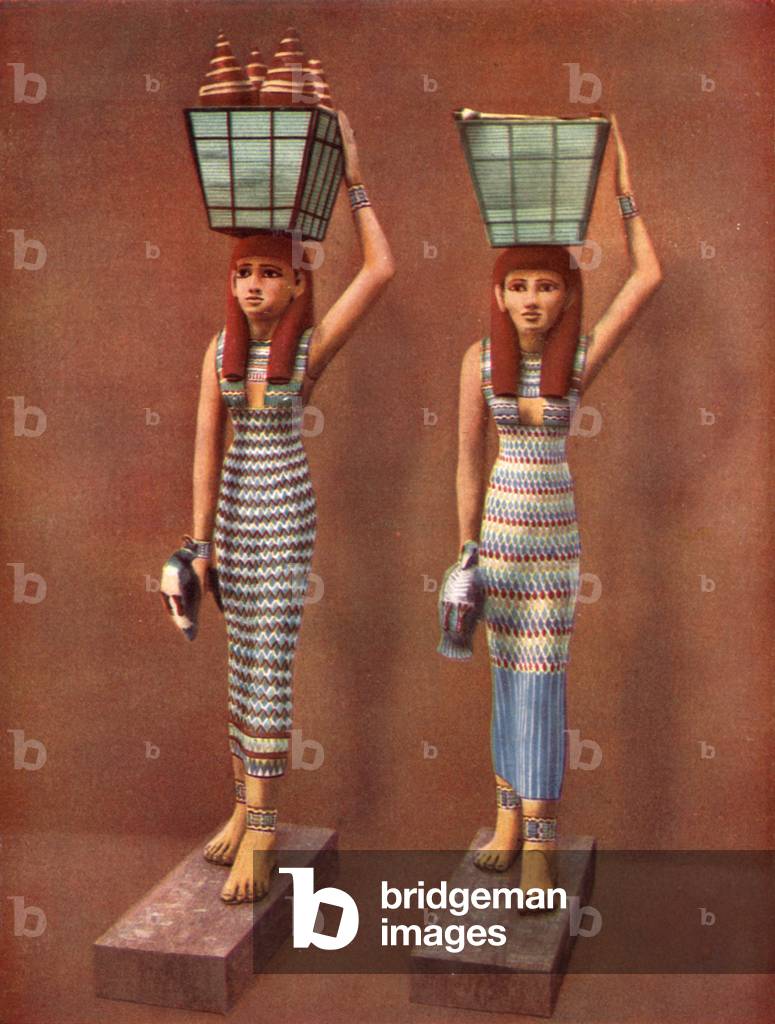 Hand-maidens for Mehenkwetre in the Otherworld (colour litho)