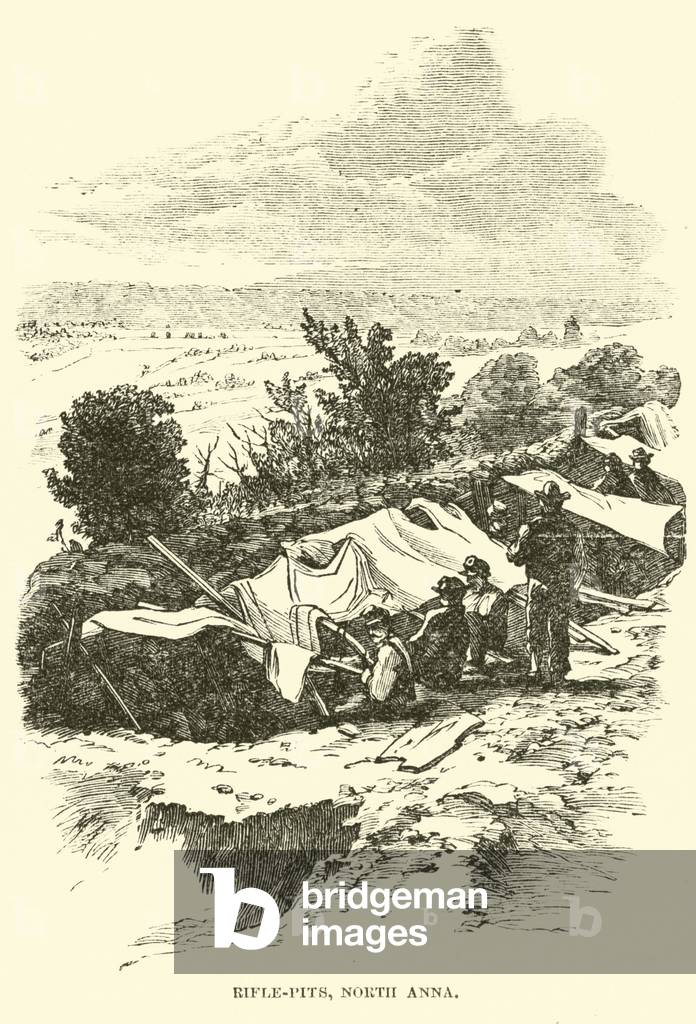 Rifle-pits, North Anna, May 1864 (engraving)