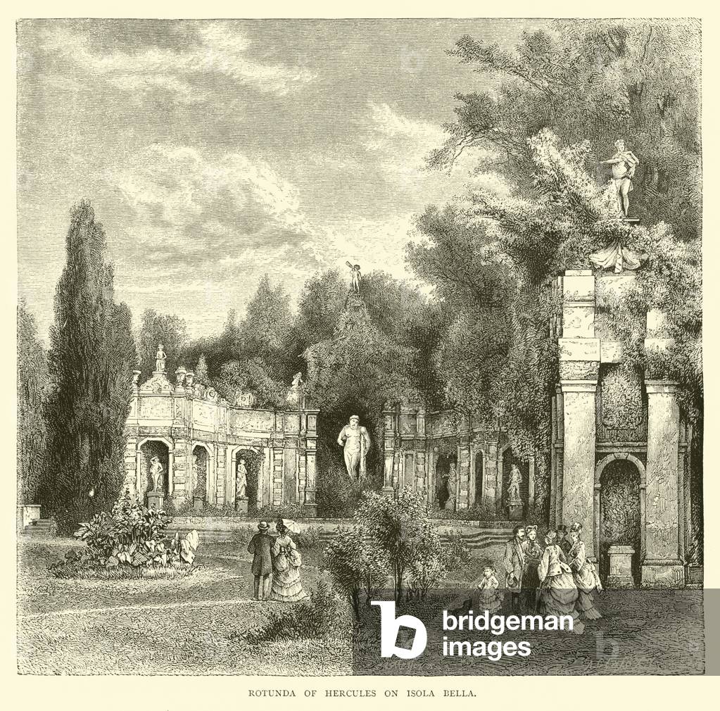 Rotunda of Hercules on Isola Bella (engraving)