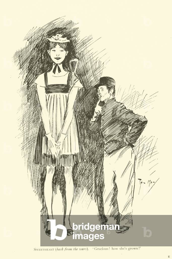 Cartoon by Phil May, from the 1890s (litho)