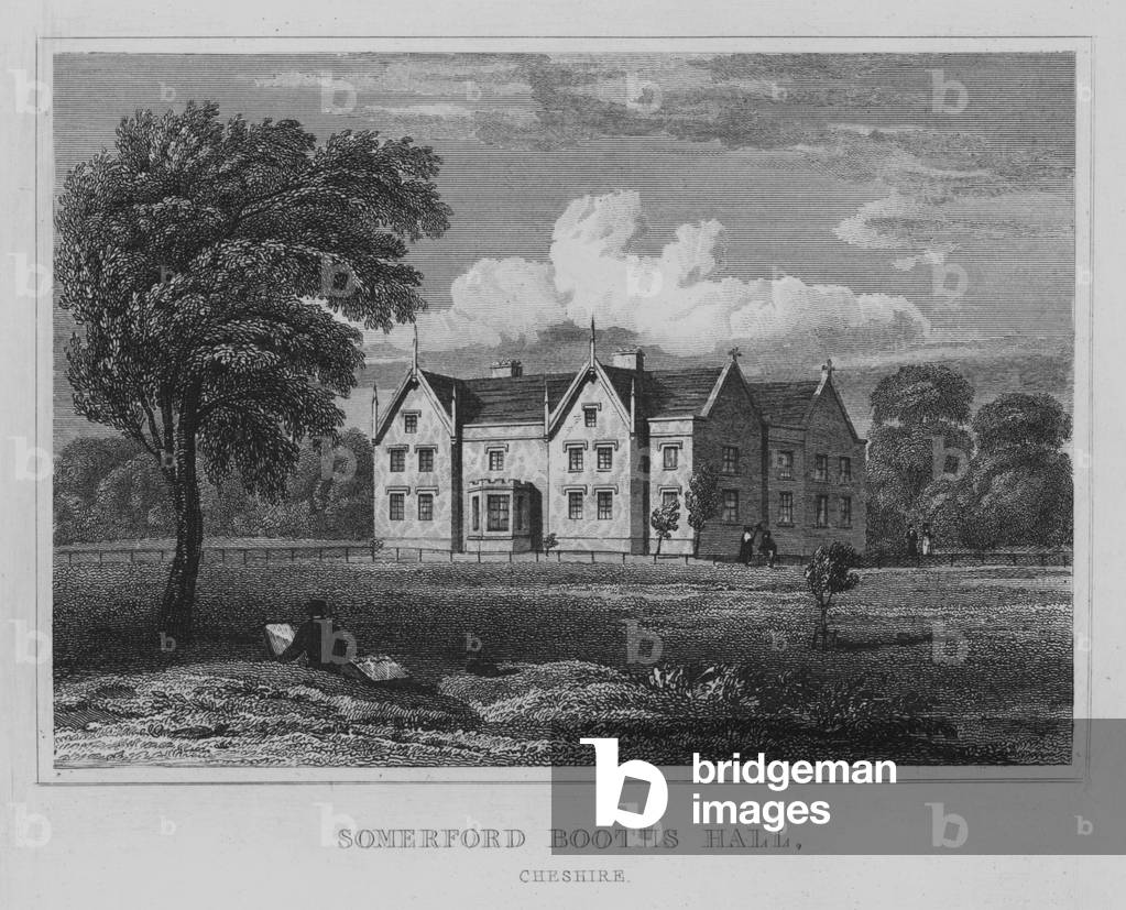 Somerford Booths Hall, Cheshire (engraving)