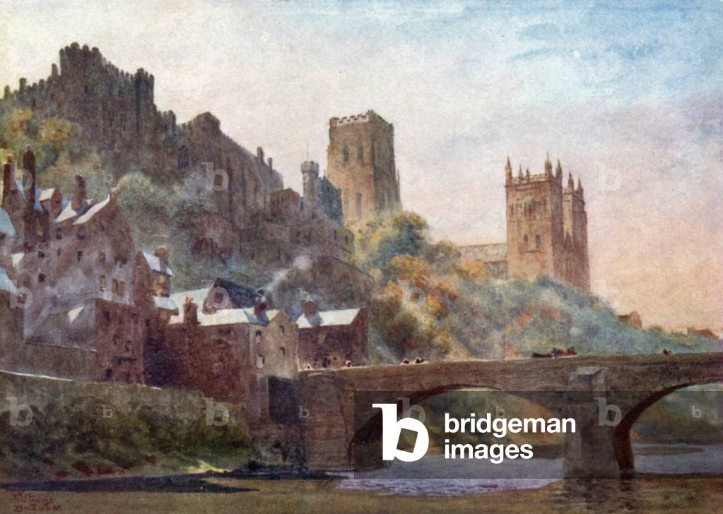 Durham, Framwell Gate Bridge (colour litho)