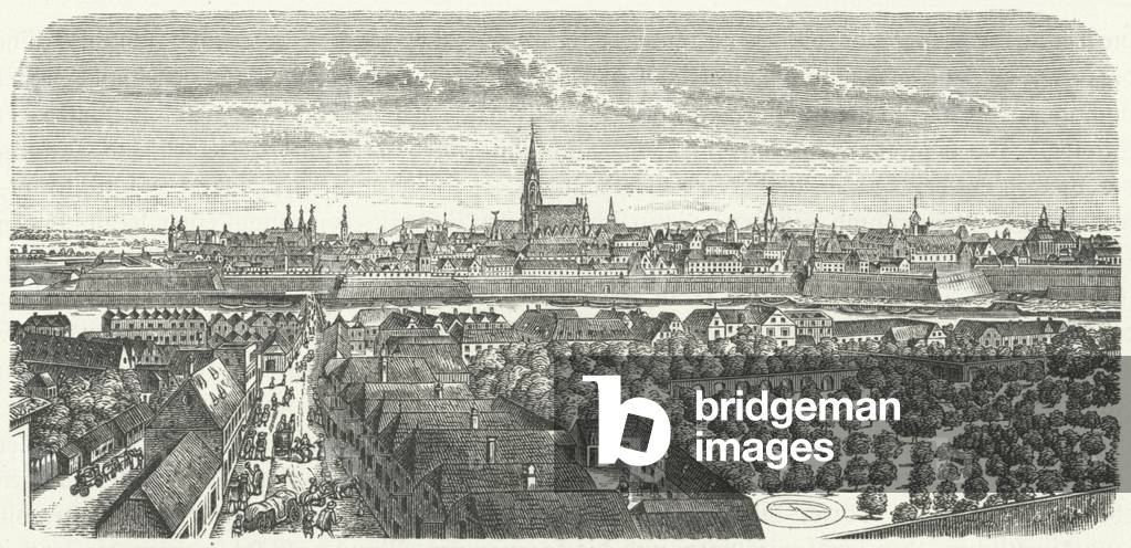 Vienna in the mid 17th Century (engraving)