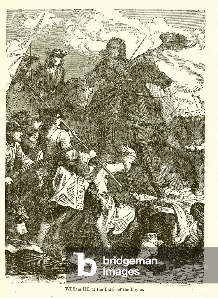 William III. at the battle of the Boyne (engraving)