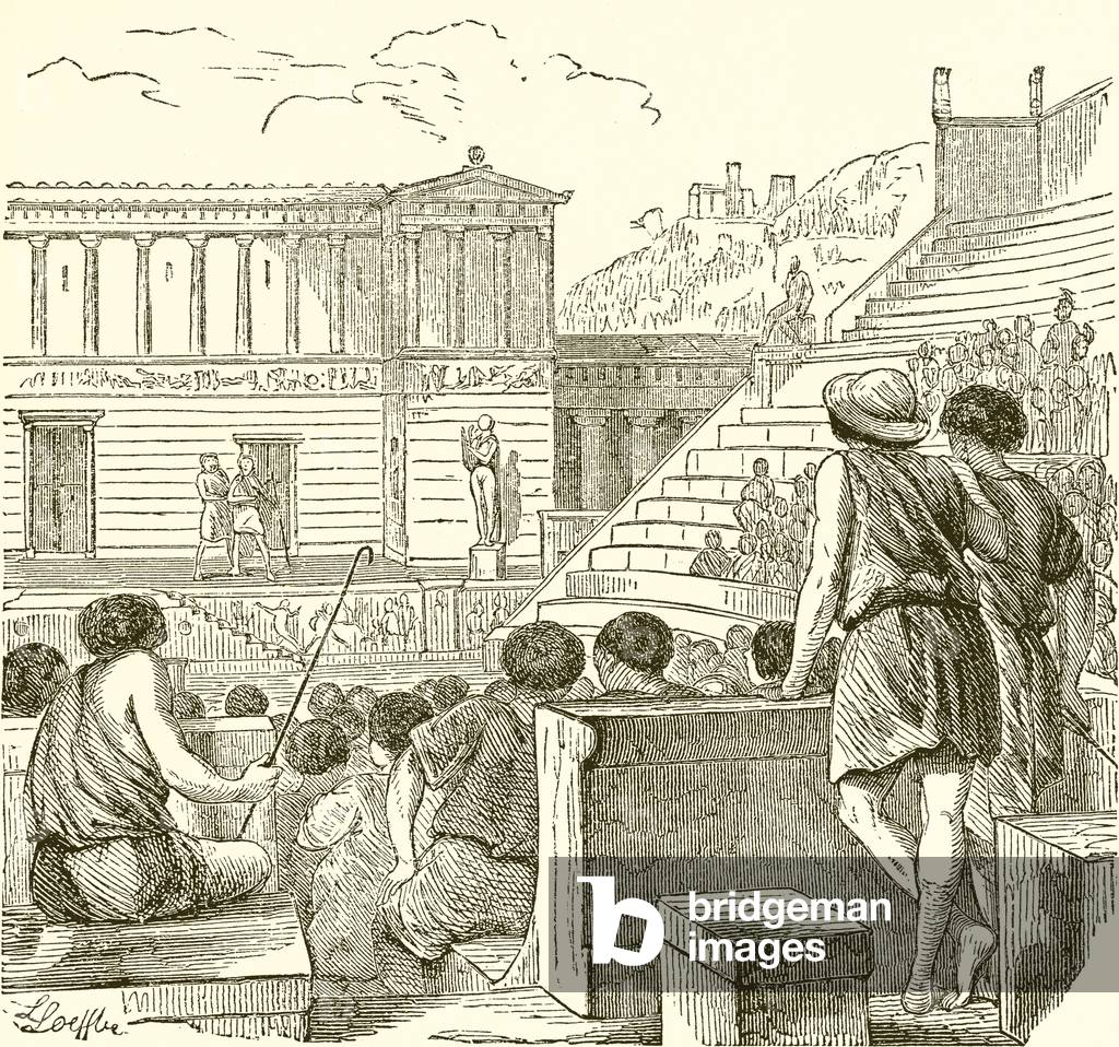 Theatre in Ancient Greece (engraving)