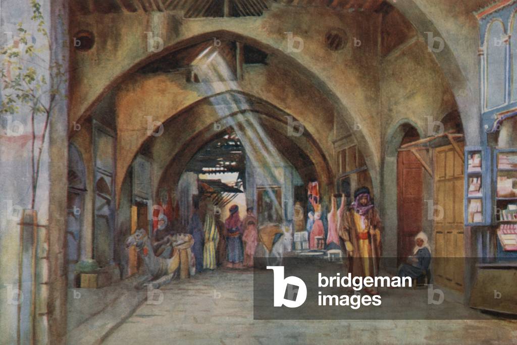 The Hamareh, Damascus (colour litho)