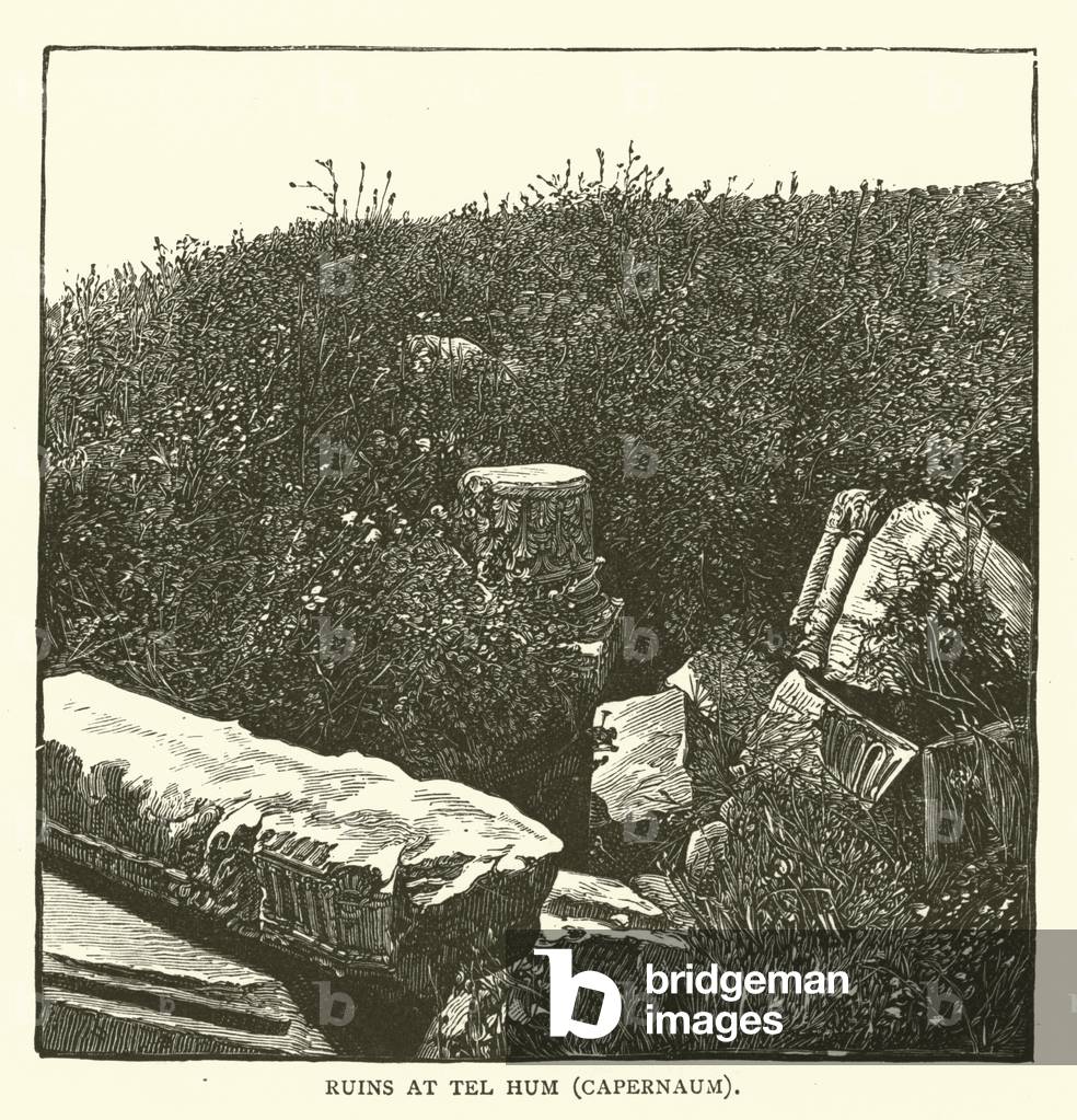 Ruins at Tel Hum (Capernaum) (engraving)