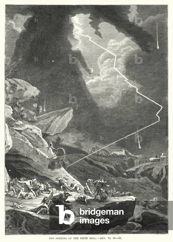 The Opening of the Sixth Seal, Revelation VI, 12-17 (engraving)