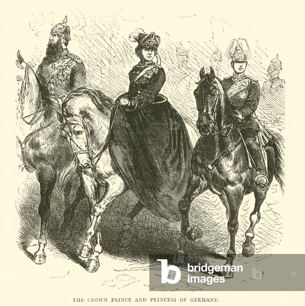 The Crown Prince and Princess of Germany, March 1871 (engraving)