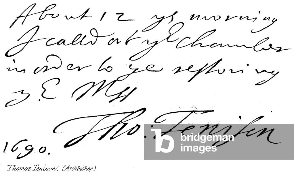 Thomas Tenison, (Archbishop) (engraving)