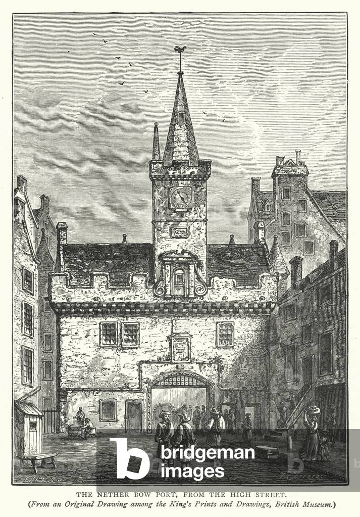 The Nether Bow Port, from the High Street (engraving)