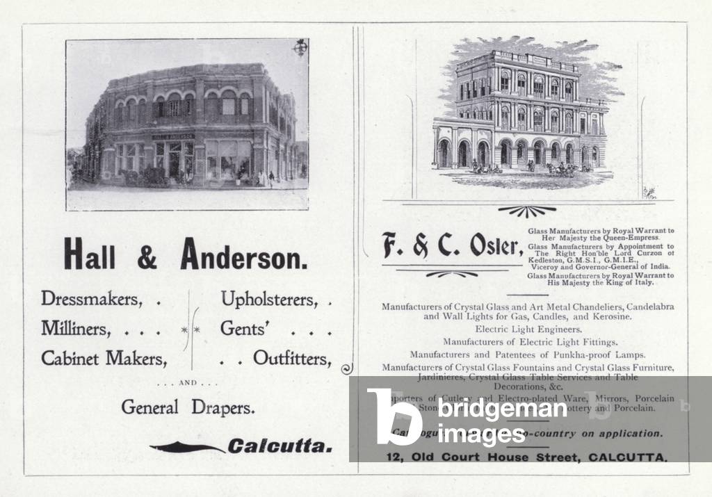 Calcutta: Advertisments, c.1900 (b/w photo)