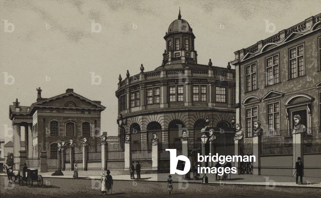 Clarendon Building, Sheldonian Theatre and Ashmolean Museum, Oxford (litho)