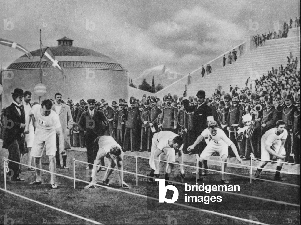 First modern Olympic Games, Athens, 1896 (b/w photo)