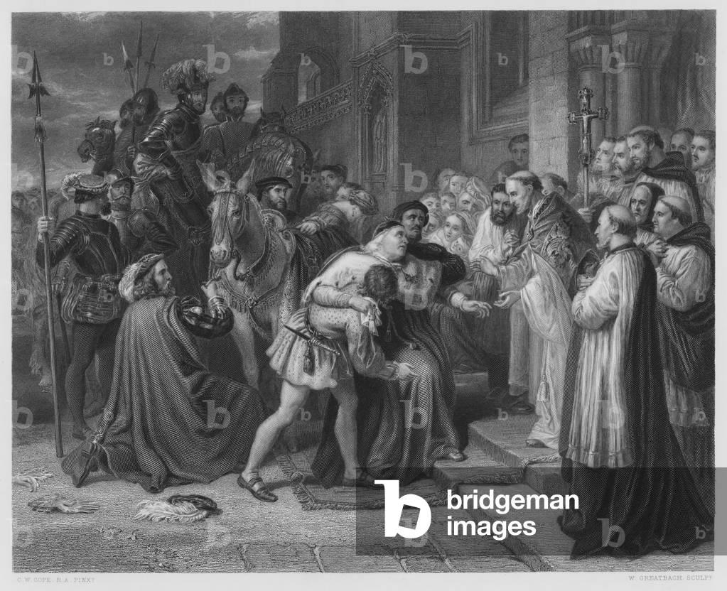 Wolsey at Leicester Abbey, from the picture in the Royal Collection (engraving)