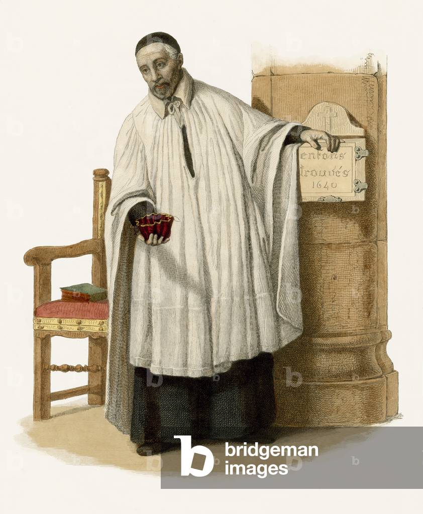 St Vincent de Paule (coloured engraving)