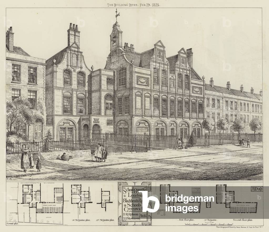 School Board for London, Blackheath Road Schools, Greenwich (engraving)