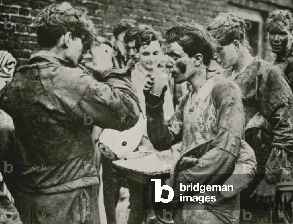 After a match, Eton (b/w photo)
