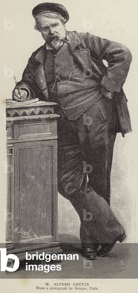 Alfred Grevin, French artist and cartoonist (litho)